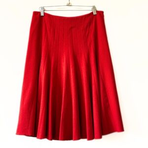 Club Monaco Wool Pleated Skirt Red Size 4